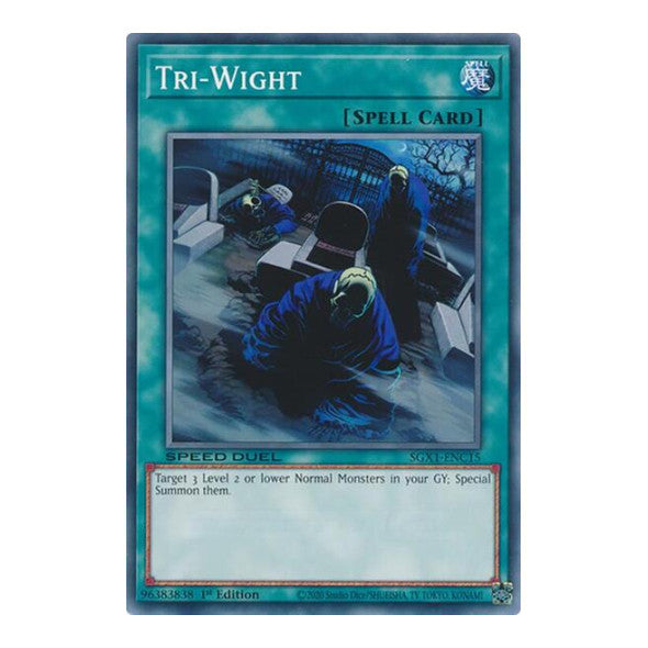 Tri-Wight () #SGX1-ENC15 Common (1st Edition Lightly Played) Speed Duel GX: Duel Academy Box YuGiOh: 2022