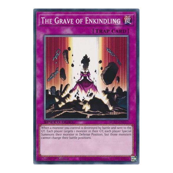 The Grave of Enkindling () #SGX1-ENC17 Common (1st Edition Lightly Played) Speed Duel GX: Duel Academy Box YuGiOh: 2022