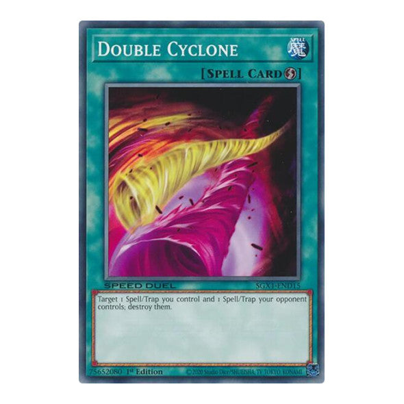 Double Cyclone () #SGX1-END15 Common (1st Edition Lightly Played) Speed Duel GX: Duel Academy Box YuGiOh: 2022