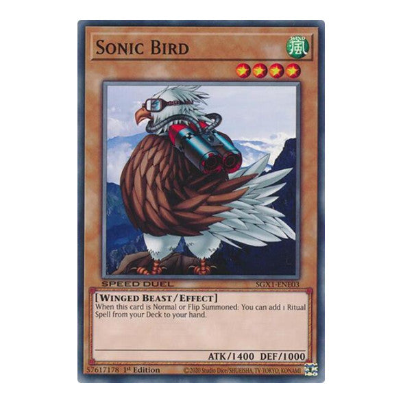 Sonic Bird () #SGX1-ENE03 Common (1st Edition Lightly Played) Speed Duel GX: Duel Academy Box YuGiOh: 2022