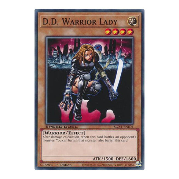 D.D. Warrior Lady () #SGX1-ENE04 Common (1st Edition Lightly Played) Speed Duel GX: Duel Academy Box YuGiOh: 2022