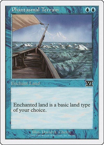 Phantasmal Terrain (6ED) #84 Common (Moderately Played) Classic Sixth Edition Magic: The Gathering: 1999