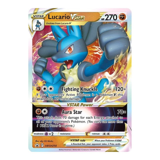 Lucario VSTAR SWSH214 (SWSD) #SWSH214 Promo (Holofoil Near Mint) SWSH: Sword & Shield Promo Cards Pokemon: 2019