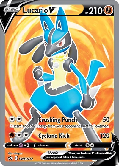 Lucario V - SWSH213 (SWSD) #SWSH213 Promo SWSH: Sword & Shield Promo Cards Pokemon: 2019