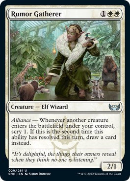 Rumor Gatherer (SNC) #29 Uncommon (Lightly Played) Streets of New Capenna Magic: The Gathering: 2022