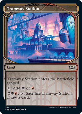 Tramway Station Showcase (SNC) #356 Common (Foil Lightly Played) Streets of New Capenna Magic: The Gathering: 2022