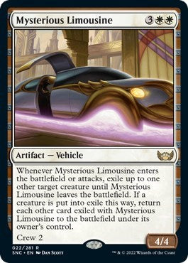 Mysterious Limousine (SNC) #22 Rare (Lightly Played) Streets of New Capenna Magic: The Gathering: 2022