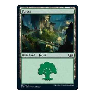 Forest 271 (SNC) #271 Land (Foil Lightly Played) Streets of New Capenna Magic: The Gathering: 2022