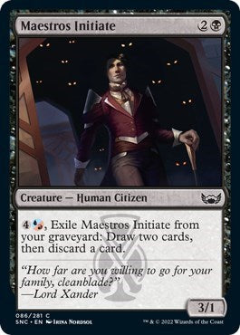 Maestros Initiate (SNC) #86 Common Streets of New Capenna Magic: The Gathering: 2022