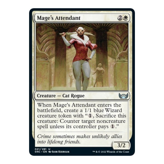 Mages Attendant (SNC) #21 Uncommon (Foil Lightly Played) Streets of New Capenna Magic: The Gathering: 2022