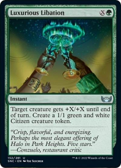 Luxurious Libation (SNC) #152 Uncommon (Lightly Played) Streets of New Capenna Magic: The Gathering: 2022