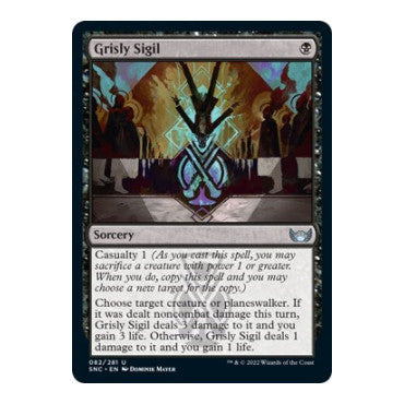 Grisly Sigil (SNC) #82 Uncommon (Lightly Played) Streets of New Capenna Magic: The Gathering: 2022