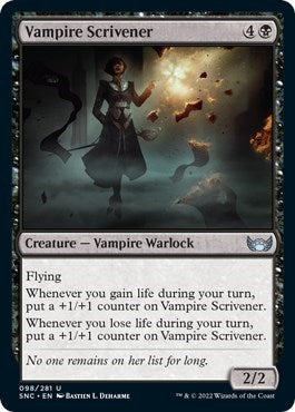 Vampire Scrivener (SNC) #98 Uncommon (Lightly Played) Streets of New Capenna Magic: The Gathering: 2022