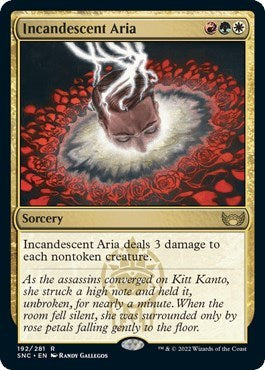 Incandescent Aria (SNC) #192 Rare (Lightly Played) Streets of New Capenna Magic: The Gathering: 2022