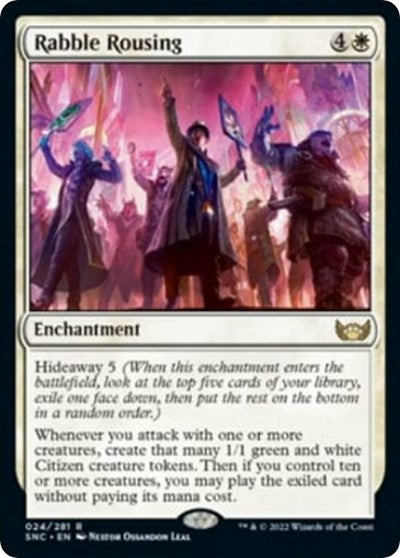 Rabble Rousing (SNC) #24 Rare (Lightly Played) Streets of New Capenna Magic: The Gathering: 2022
