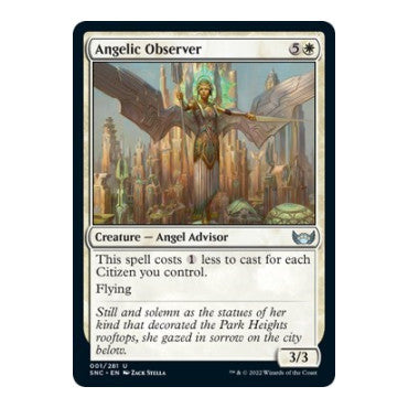 Angelic Observer (SNC) #1 Uncommon (Lightly Played) Streets of New Capenna Magic: The Gathering: 2022