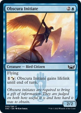 2022 Magic: Streets of New Capenna (SNC) - Obscura Initiate (#50, Common)