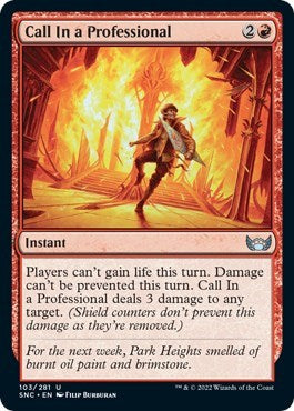 2022 Magic: Streets of New Capenna (SNC) - Call In a Professional (#103, Uncommon) (Lightly Played)