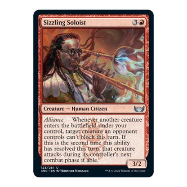 Sizzling Soloist (SNC) #123 Uncommon (Foil Lightly Played) Streets of New Capenna Magic: The Gathering: 2022