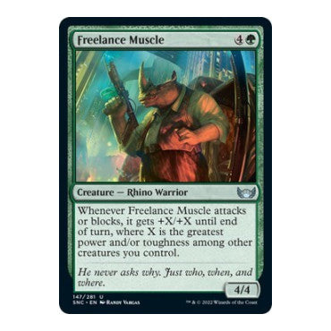 Freelance Muscle (SNC) #147 Uncommon Streets of New Capenna Magic: The Gathering: 2022