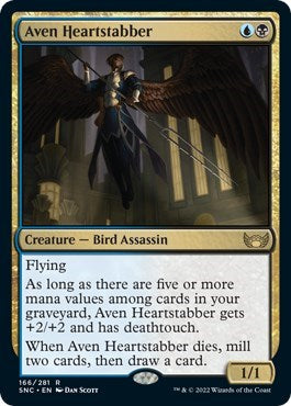 2022 Magic: Streets of New Capenna (SNC) - Aven Heartstabber (#166, Rare)