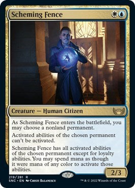Scheming Fence (SNC) #219 Rare Streets of New Capenna Magic: The Gathering: 2022