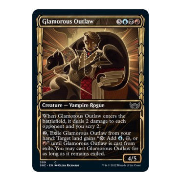 Glamorous Outlaw (Showcase) (SNC) #309 Common (Lightly Played) Streets of New Capenna Magic: The Gathering: 2022