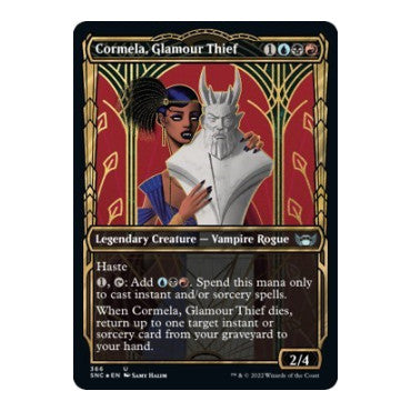 Cormela, Glamour Thief (Gilded Foil) (SNC) #366 Uncommon (Foil Lightly Played) Streets of New Capenna Magic: The Gathering: 2022