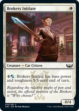 Brokers Initiate (SNC) #5 Common Streets of New Capenna Magic: The Gathering: 2022