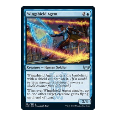 Wingshield Agent (SNC) #64 Uncommon (Lightly Played) Streets of New Capenna Magic: The Gathering: 2022