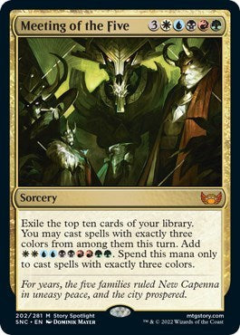 Meeting of the Five (SNC) #202 Mythic Rare (Lightly Played) Streets of New Capenna Magic: The Gathering: 2022