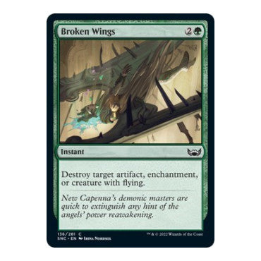 Broken Wings (SNC) #136 Common Streets of New Capenna Magic: The Gathering: 2022
