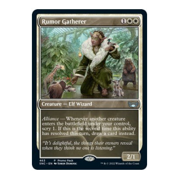 Rumor Gatherer (PPSNC) #463 Uncommon (Lightly Played) Promo Pack: Streets of New Capenna Magic: The Gathering: 2022
