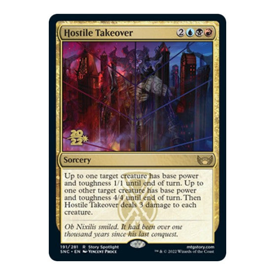 Hostile Takeover (PRE) #191 Rare (Foil Lightly Played) Prerelease Cards Magic: The Gathering: 2026