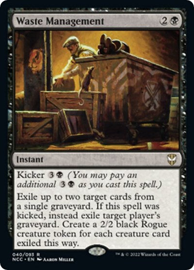 Waste Management (NCC) #40 Rare (Lightly Played) Commander: Streets of New Capenna Magic: The Gathering: 2022