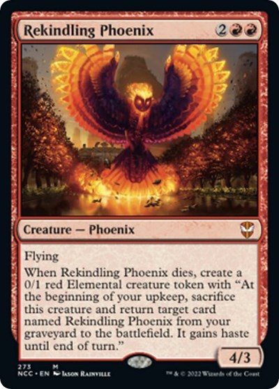 Rekindling Phoenix (NCC) #273 Mythic Rare (Lightly Played) Commander: Streets of New Capenna Magic: The Gathering: 2022
