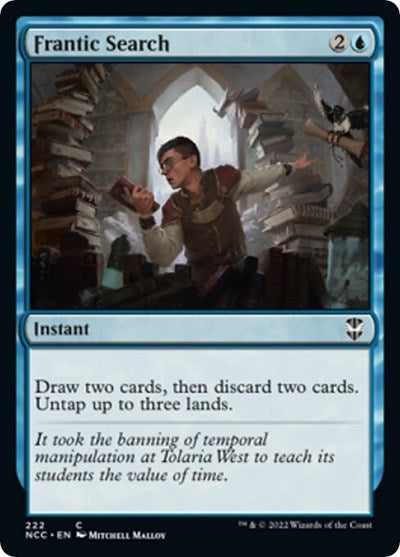 Frantic Search (NCC) #222 Common (Lightly Played) Commander: Streets of New Capenna Magic: The Gathering: 2022