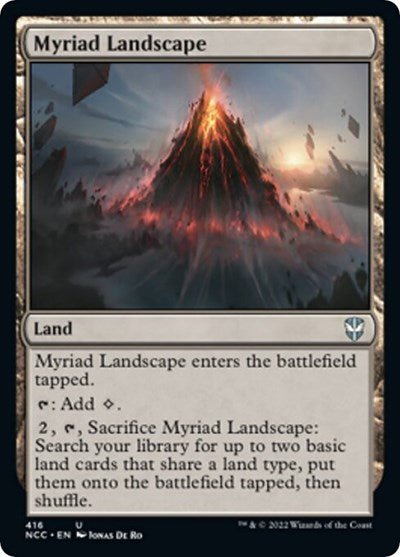 Myriad Landscape (NCC) #416 Uncommon (Lightly Played) Commander: Streets of New Capenna Magic: The Gathering: 2022