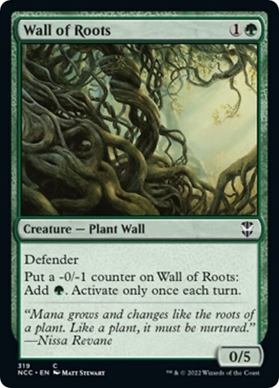 Wall of Roots (NCC) #319 Common (Lightly Played) Commander: Streets of New Capenna Magic: The Gathering: 2022