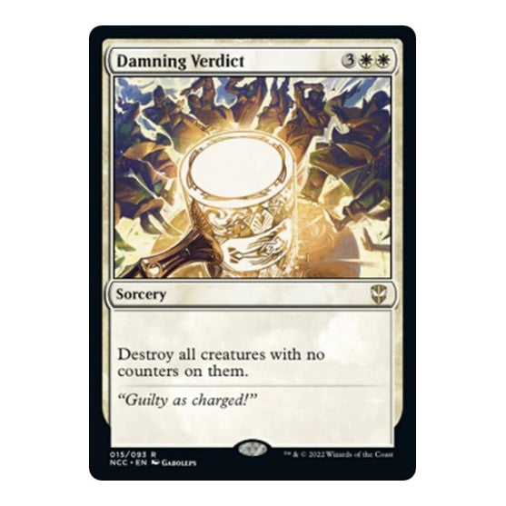 Damning Verdict (NCC) #15 Rare (Near Mint) Commander: Streets of New Capenna Magic: The Gathering: 2022