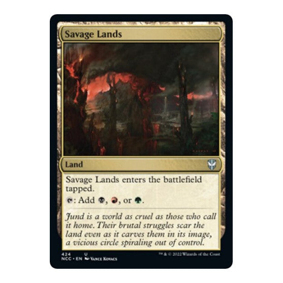 Savage Lands (NCC) #424 Uncommon (Lightly Played) Commander: Streets of New Capenna Magic: The Gathering: 2022