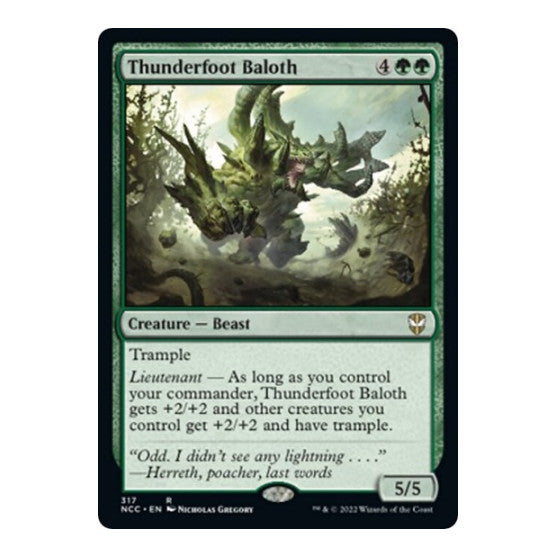 Thunderfoot Baloth (NCC) #317 Rare (Near Mint) Commander: Streets of New Capenna Magic: The Gathering: 2022
