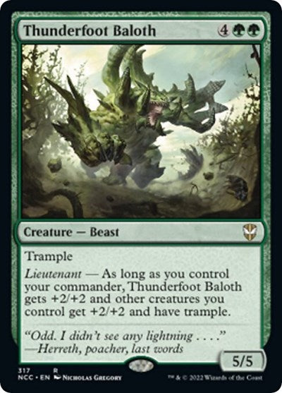 Thunderfoot Baloth (NCC) #317 Rare (Near Mint) Commander: Streets of New Capenna Magic: The Gathering: 2022