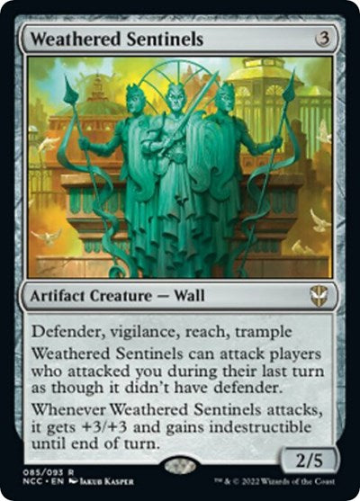 Weathered Sentinels (NCC) #85 Rare (Lightly Played) Commander: Streets of New Capenna Magic: The Gathering: 2022