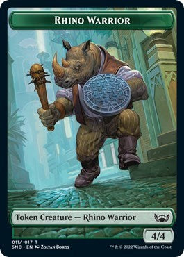 Rhino Warrior Token (SNC) #11 T Streets of New Capenna Magic: The Gathering: 2022