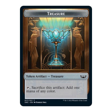 Treasure Token (017) (SNC) #17 T (Lightly Played) Streets of New Capenna Magic: The Gathering: 2022