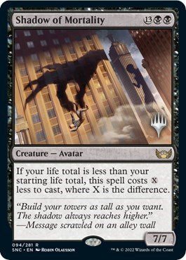 Shadow of Mortality (PPSNC) #94p Rare (Lightly Played) Promo Pack: Streets of New Capenna Magic: The Gathering: 2022