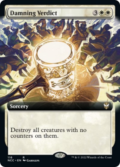 Damning Verdict Extended Art (NCC) #116 Rare (Lightly Played) Commander: Streets of New Capenna Magic: The Gathering: 2022