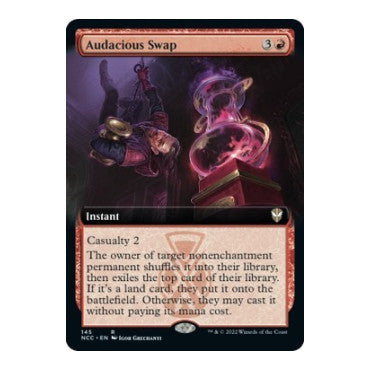 Audacious Swap (Extended Art) (NCC) #145 Rare (Lightly Played) Commander: Streets of New Capenna Magic: The Gathering: 2022