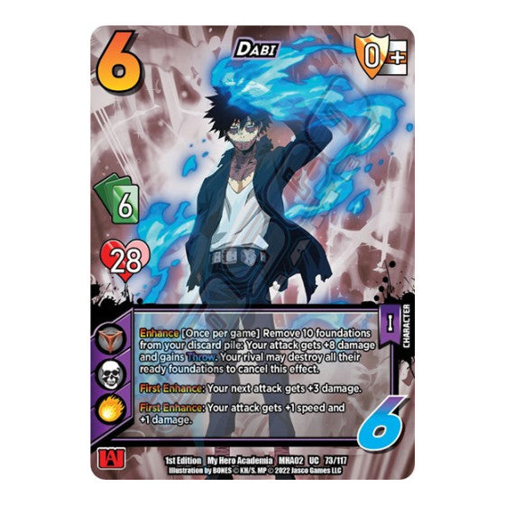 Dabi (MHA2) #73/117 Uncommon (1st Edition Normal Lightly Played) UniVersus: My Hero Academia: Crimson Rampage UniVersus: 2022